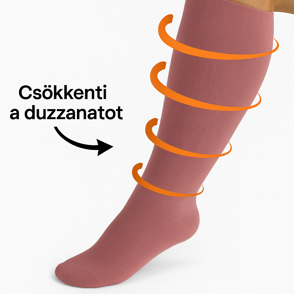 Kompressziós zokni csökkenti a duzzanatot